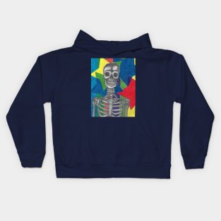 Technicolor stars n skeleton Kids Hoodie